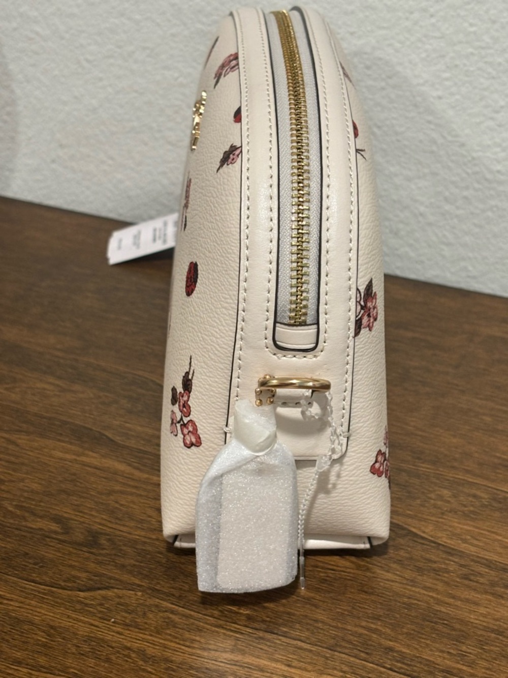 Coach Floral & Ladybug Print Crossbody Bag - Cream, Red, Pink - Picture 6 of 15